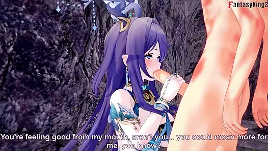 Lauma ateşli oral seks - Genshin Impact