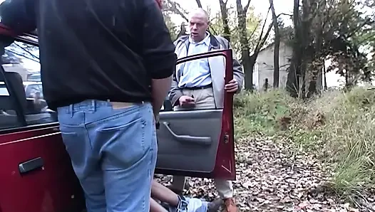 Horny Sluts Sucking Cock in Car - Wild Group Sex Orgy