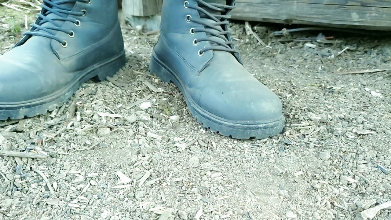 Jerk off and Cum After Empty Shells Are Crushed by Boots