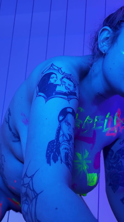 4K Striptease Twerk Avatar Light Effect Rgb Body Painting
