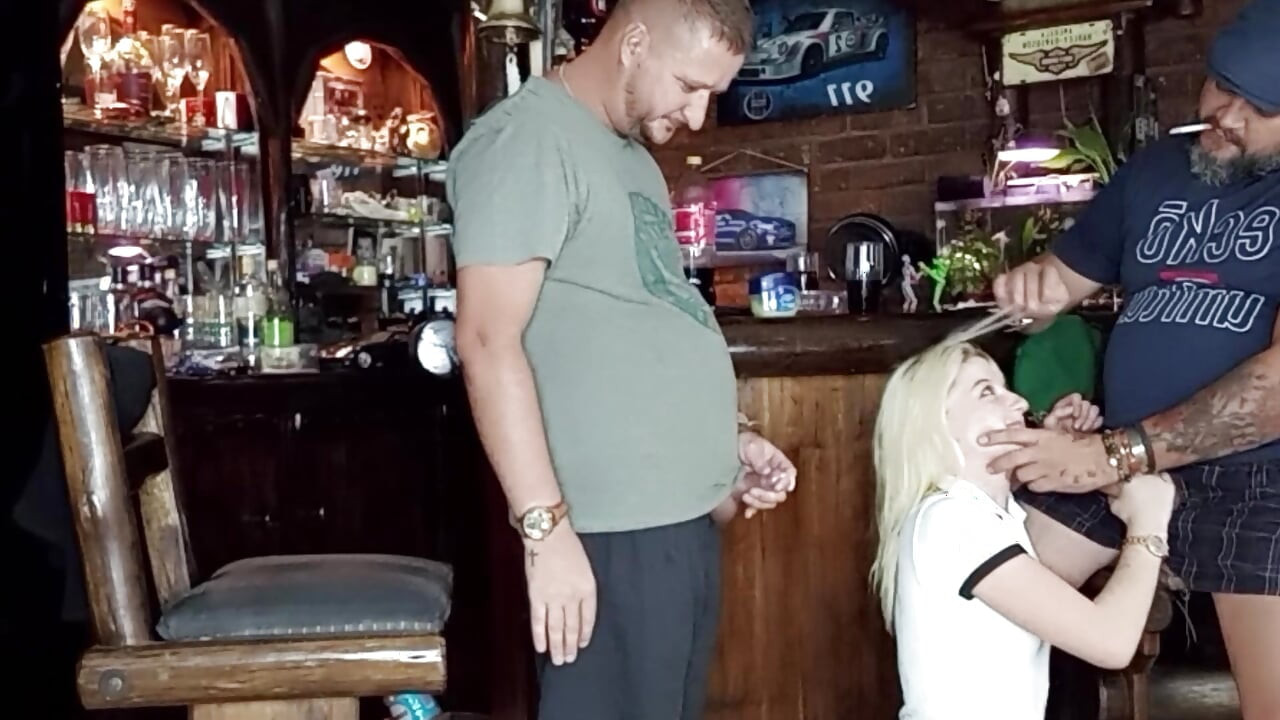 My girlfriend sucking me and my friends cock cum in throat and on tits