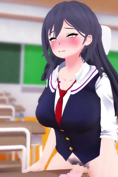 Hikari futa masturbacija na stolu, futa shemale