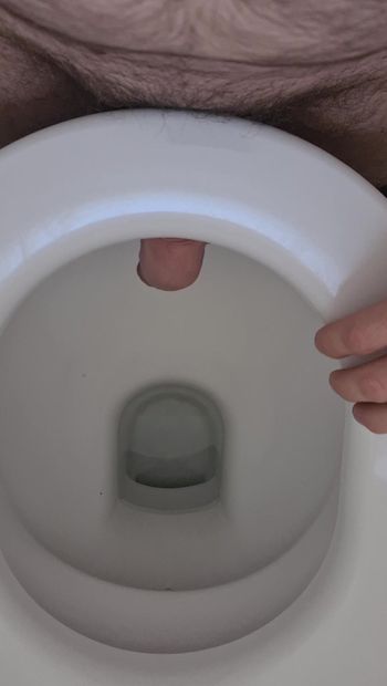 Cock punishment with toilet