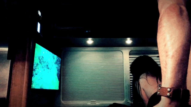 From behind