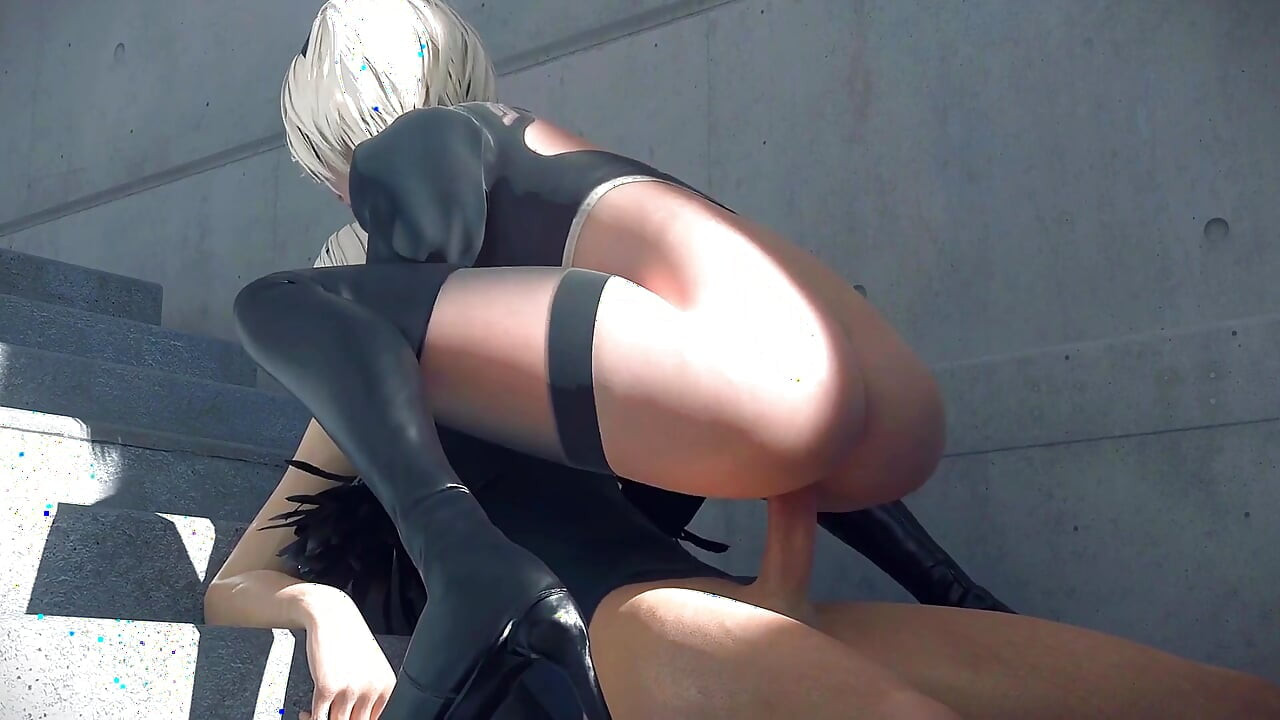 9S X 2B ในภารกิจพิเศษ เฮนไต 3 มิติ ไม่มีเซ็นเซอร์