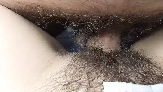 CUM ON HAIRY PUSSY