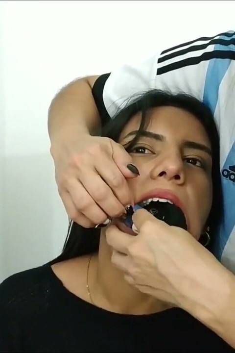 Maria's Mega Maximized Mouth: Sock Stifled To The EXTREME!