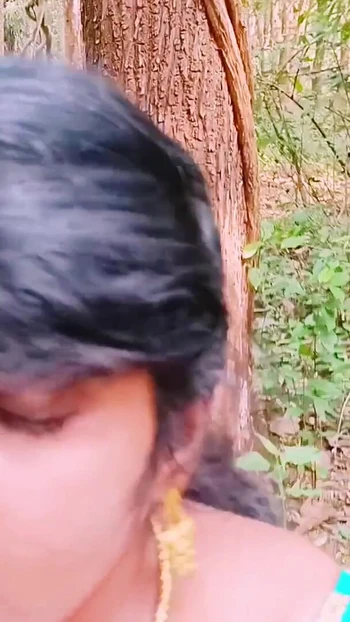 Memorable moment from "outdoor forest sex. Desi bhabi fucking Husband&#039;s small big dick. Telugu dirty talks."
