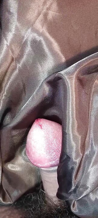 Cum twice on the lining of a fake fur ladycoat