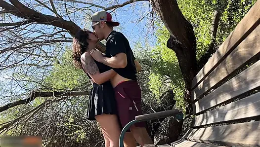Busty Girl Wants to Sloppy Suck Him off (cover Her Front in Spit) by the Lake -almost Caught 3 Times