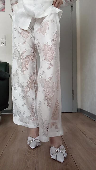 All in white