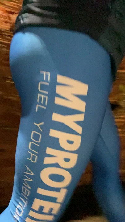Lycra Emma out in her Lycra leotard