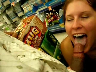 exciting, blowjob in supermarket