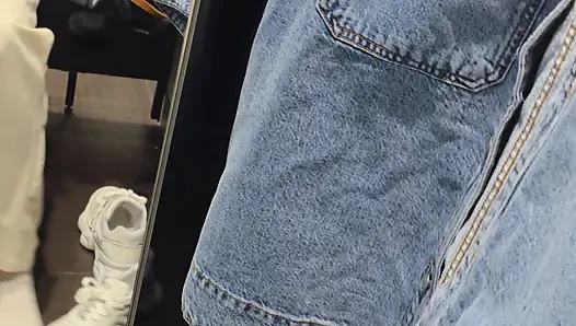 Masturbating in a dressing room
