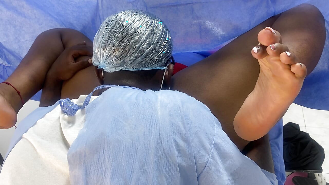 Gynecologist deeply checks his patient's pussy and they end up fucking
