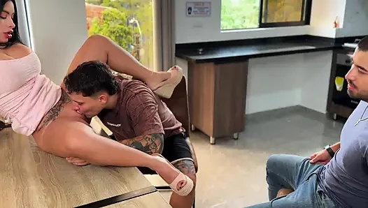 Beautiful wife of perfect body makes me cuckold with my best friend
