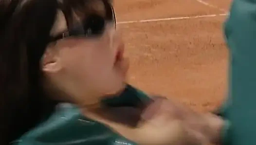 Fisting seks anal foursome di lapangan tenis sama boneka jerman yang menawan