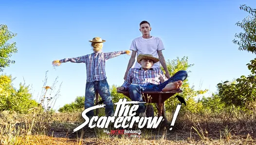 A hot and dirty farmer using his scarecrow for blowjobs and anal pleasure on his dick