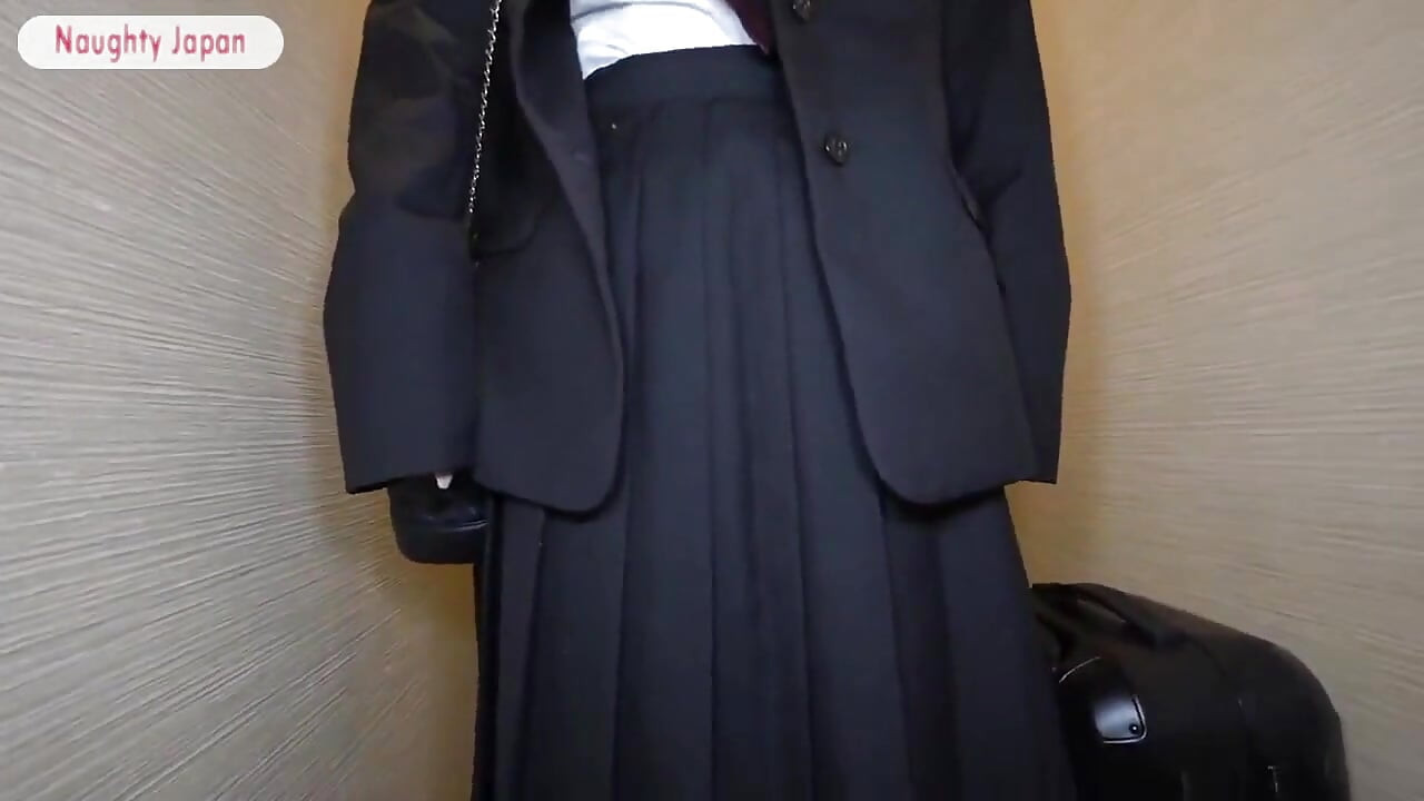 Misaki After College - No Bra No Panties Uniform Date with Her Pale F Cup Curves and First Mouth Finish