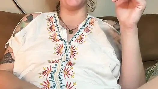 Rauchende fetisch-MILF-masturbation