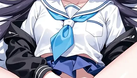 Gadis animasi lagi asik self-play