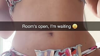 Snapchat compilation: Cheating 18-year-old girlfriend has fun with the bartender while cuckold boy lies by the pool.