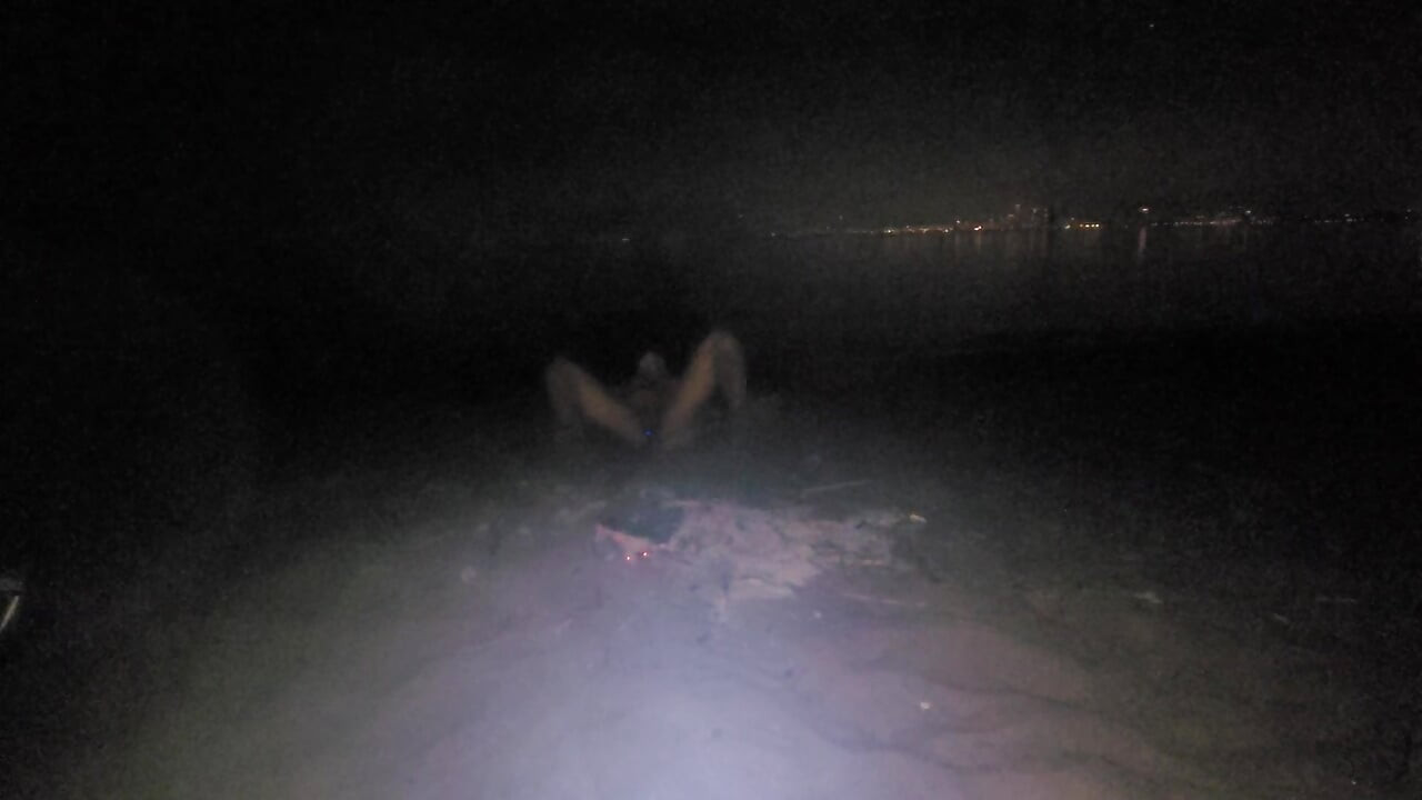 oiled masturbating on nude beach at night