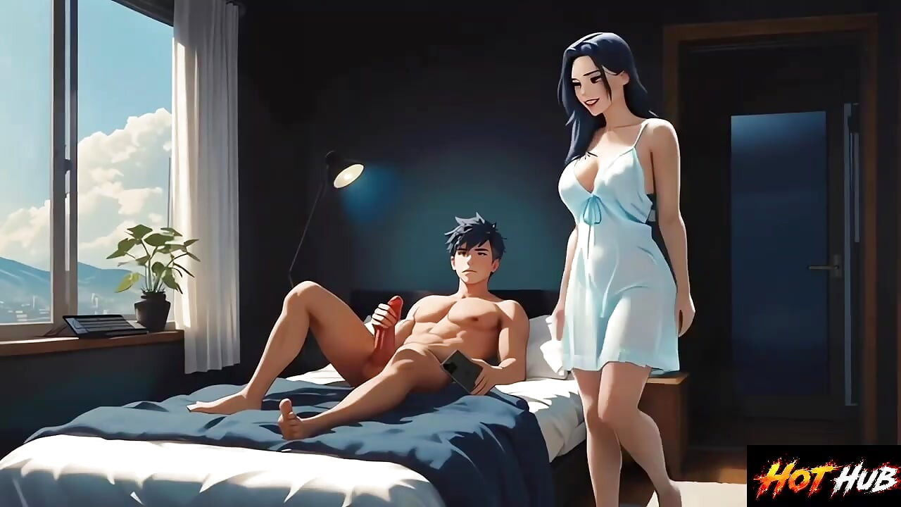 Stepson fucks the stepmom in the morning getting fucked at the dads bedroom