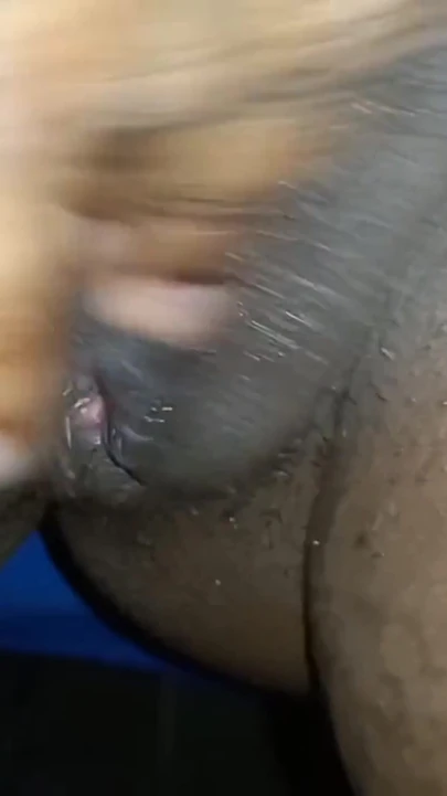 Nude Outdoors Peeing Rubbing My Shaved Black Pussy