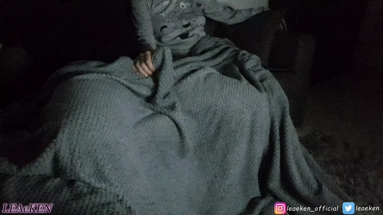 Horror movie night, blanket and cumshot. The best!