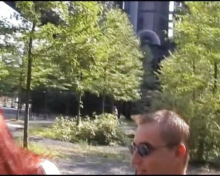 Well-shaped redhead German slut fucked on the train station