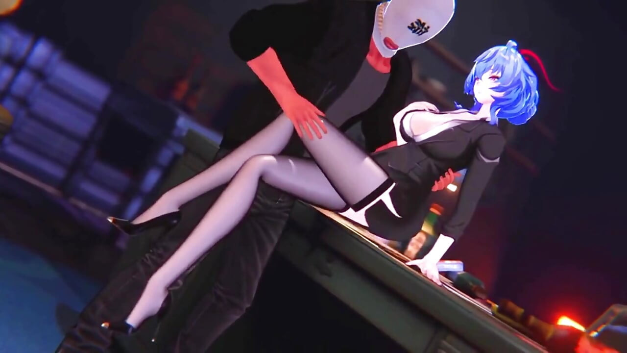 Genshin Impact - Ganyu Prazer Noturno no Escritório - Animações Hentai 3D