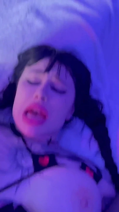 Must-share moment from "Wednesday rides cock with great pleasure and takes cum"
