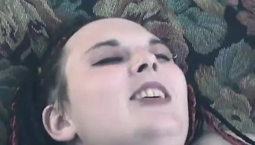 Busty tattooed BBW rides cock then gets jizzed