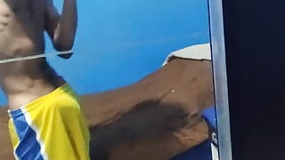 Cumming in the Mirror