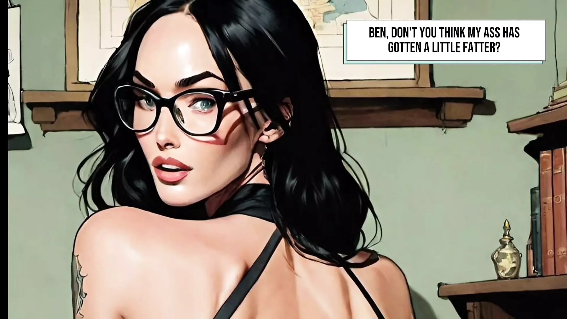 Fetischistin, sexy nonne. Comic. ein visueller Roman. Fußfetisch