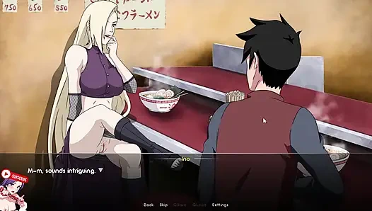Naruto's appointment with INO to eat Ramen in Ichiraku