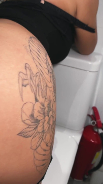 New married neighbor. Fucking in the toilet. Total slut. | Clip 1