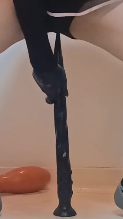 Powerful moment from "Sissy-Kuroko Anal Huge Dildo"