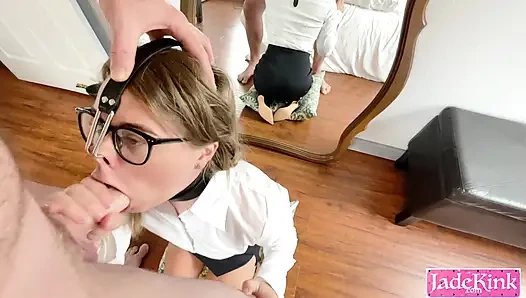 Wajah sekretaris paling cantik lagi ngentot memek becek