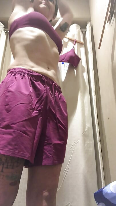 Trying on bikinis as retail therapy after a hairdresser absolutely ruined my hair when I went for a trim!