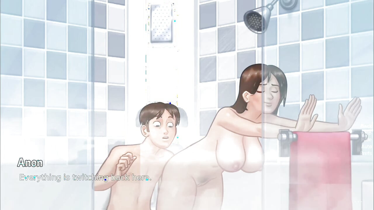 Anon sucks Debbie's asshole in shower - summertime saga gameplay part 2