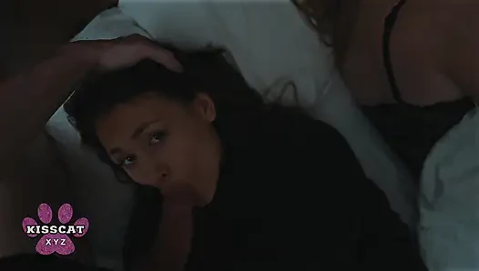 Step Sumiko Smile Rides Step Secretly Before He Cums Inside Step in Shared Hotel Bed