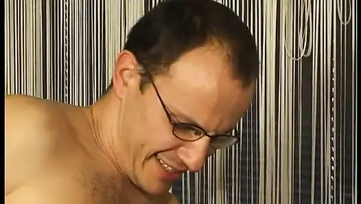 Spex granny wearing stockings gets fucked and facialized