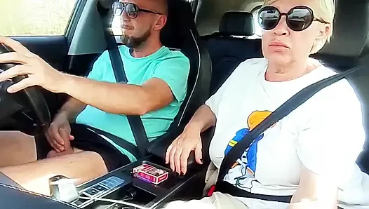 Family car ride with stepmom