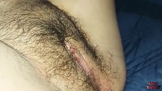 Touching my stepmom's pussy for the first time alone