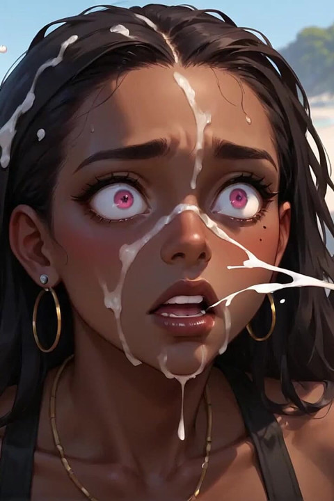This Muddy Ebony Stunner Gives a Beautiful Blowage on the Beach. She's Super-naughty and Prepared for Some Super-steamy