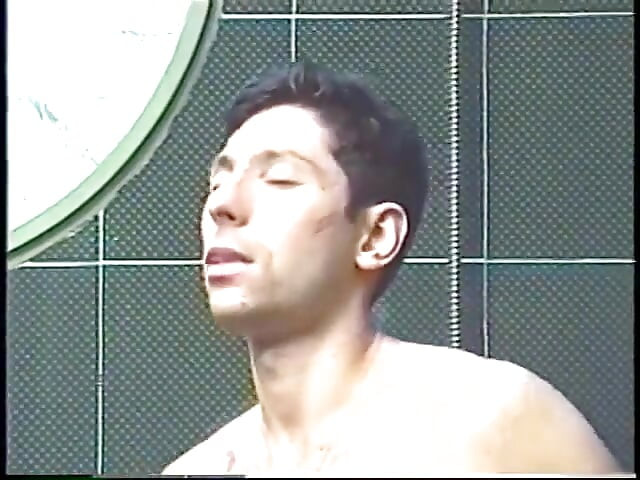 Two Brazilian guys enjoy steamy shower ass hard fucking and dong sucking