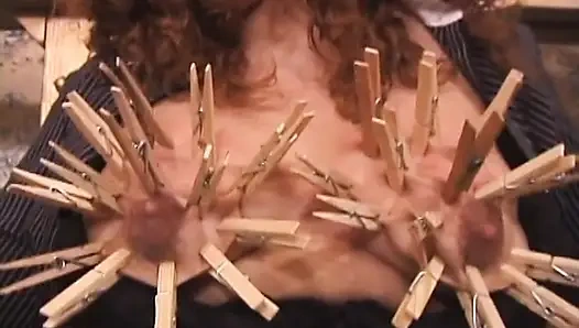 Прищепки на сиськах