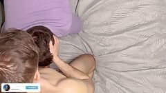 Fucking My Bfs Throat and Doing Facial (and Accidently Cumming in His Nose)